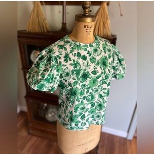 Zara puff sleeve t-shirt with puff sleeves